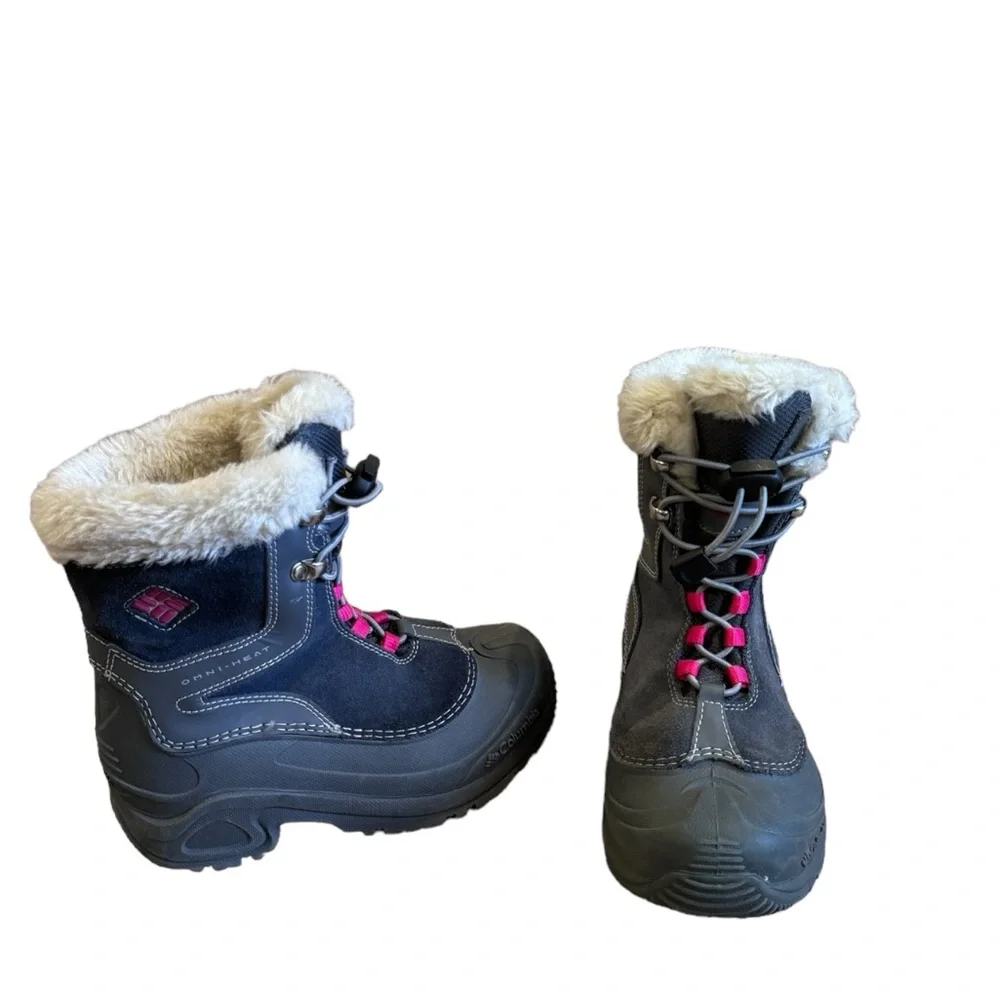 Columbia Bugaboo Winter Boot Grey / Pink Girls 1